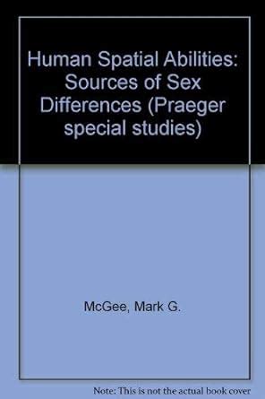 Buy Human Spatial Abilities Sources Of Sex Differences Book Online At