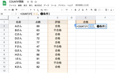 条件に一致するセルを数えるcountif関数 クラサポ