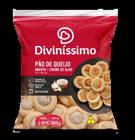 Pão de Queijo Aberto Creme de Alho Diviníssimo Pão de Queijo e