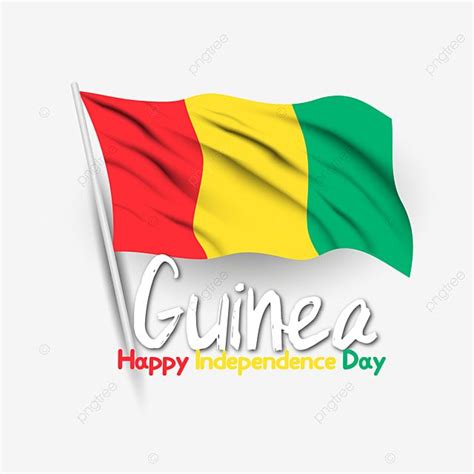 Agitant Le Drapeau Du Pays Guinée Pour La Fête De L indépendance De La