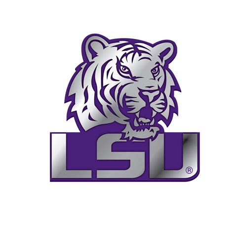 LSU Tigers Solid Metal Color Chrome Emblem - Chrome Auto Emblems