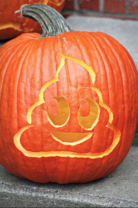 Pumpkin Carving Templates Poop Emoji