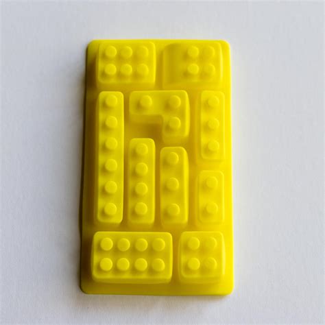 Lego Bricks Silicone Mould Assorted Shapes Yellow - The Little Cook