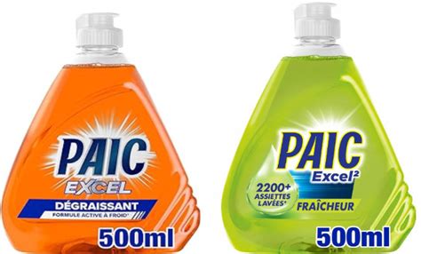 Paic Excel Přípravek na mytí nádobí Dégraissant 500 ml od 53 Kč