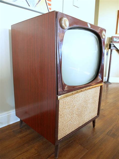 Rare Mid Century Modern 50s Atomic Tv Set 1956 Emerson Wood Furniture