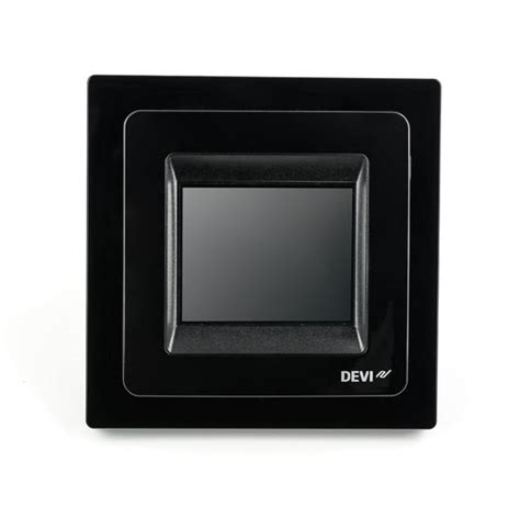 Devireg Touch Thermostat Pure Black W Frame Devi Heating Sydney