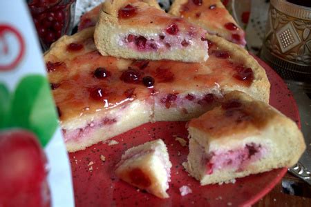 Пирог-творожник с клюквенным с джемом «махеевъ» «кусочки лета ...
