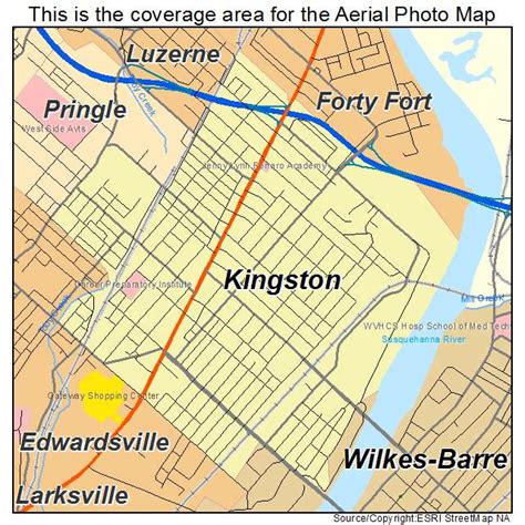 Aerial Photography Map of Kingston, PA Pennsylvania