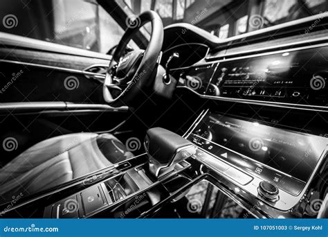 Interior of the Full-size Luxury Car Audi A8 3.0 TDI Quattro 286PS ...