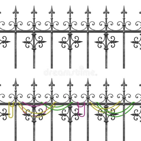 Wrought Iron Fence Or Gate Vector Eps Stock Vector Illustration Of