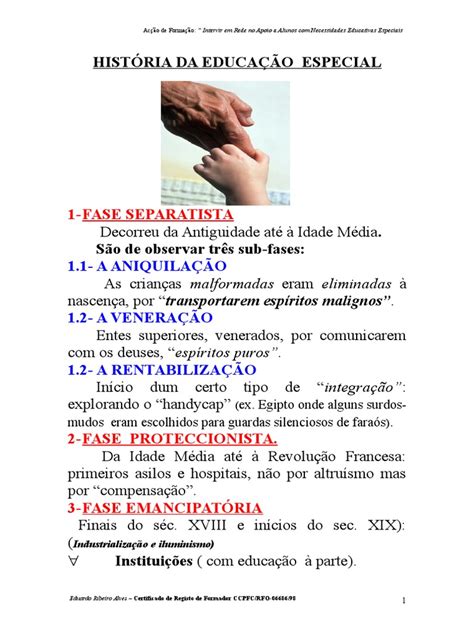 A História Da Educação Especial Em Seu Processo De Construção - História da Educação Especial em Portugal | PDF | Educação Especial ...