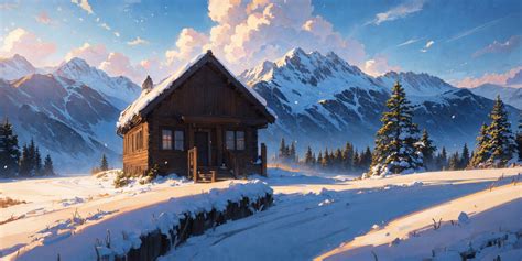 Winter Mountain Cabin Wallpapers - 4k, HD Winter Mountain Cabin ...