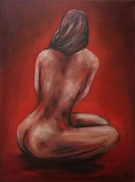 Naked Woman S Back Original Oil Painti Peinture Par Mateja Marinko