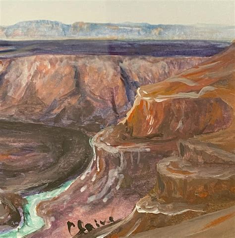 Watercolor Painting Of The Grand Canyon Original Signed Etsy