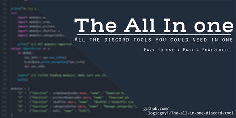 GitHub Logicguy1 The All In One Discord Tool All The Tools You Could