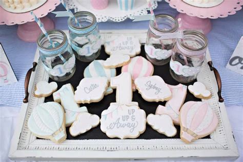 Kara S Party Ideas Up Up Away Hot Air Balloon St Birthday Party Kara S Party Ideas