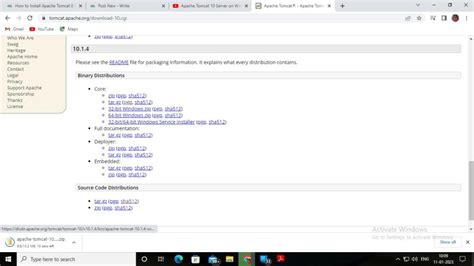 How To Install Apache Tomcat Server On Windows