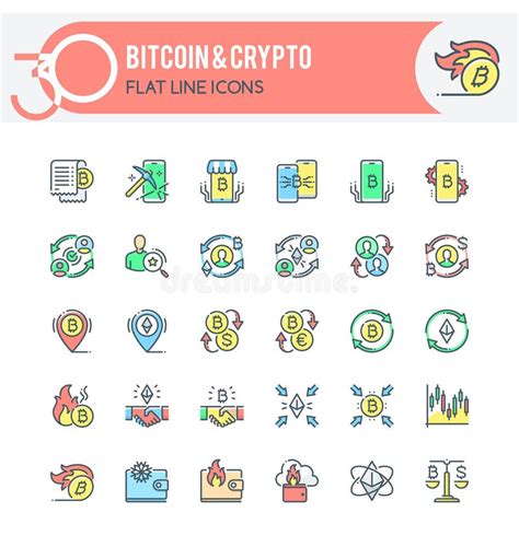 Iconos De Bitcoin Y Criptodivisa Ilustraci N Del Vector Ilustraci N