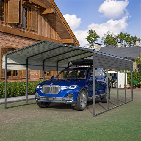 Thanaddo 13 Ft W X 20 Ft D Canopy Heavy Duty Carport With Galvanized