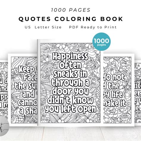 Adult Motivational Swear Words Coloring Pages Etsy UK