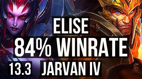 ELISE Vs JARVAN IV JNG 84 Winrate 9 1 12 Dominating EUW