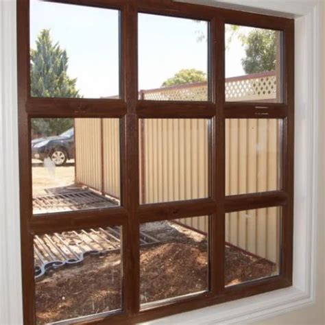 Timbe Brown Upvc Fixed Window Glass Thickness 5 Mm At Rs 620 Square Feet In Chennai