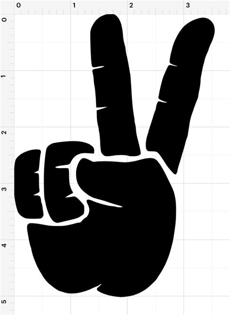 Peace Hand Sign Decal - Etsy