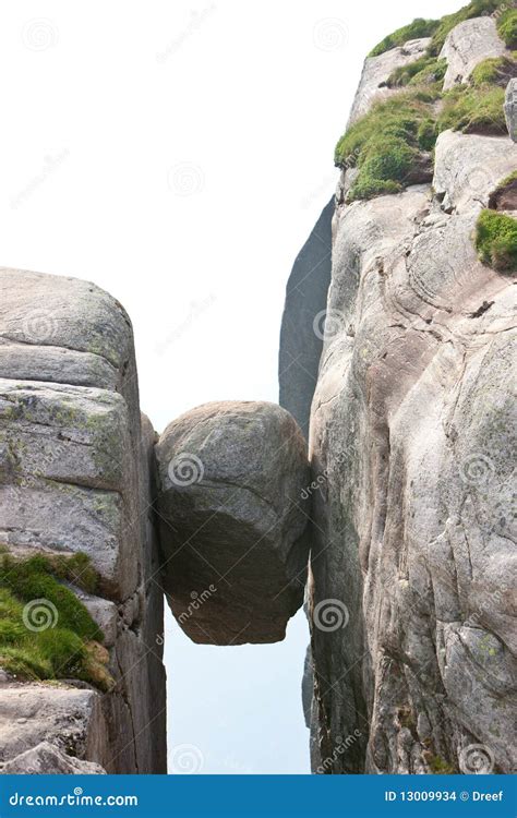 Kjeragbolten stock photo. Image of boulder, norge, landscape - 13009934