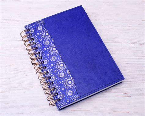 Lined Notebook bright blue / blue journal / spiral bound | Etsy