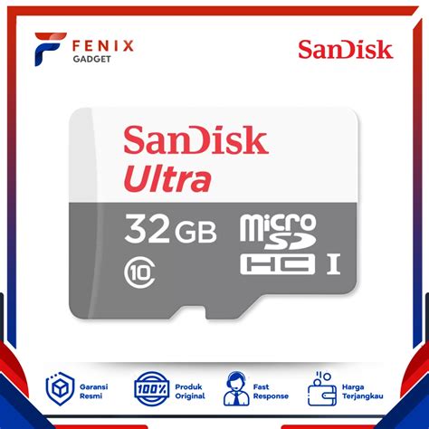 Jual Micro Sd Sandisk Ultra 32gb 100mbs Class 10 Uhs I Microsdxc