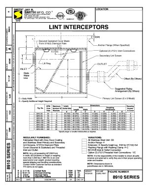 Lint Interceptor Installation Detail - Fill Online, Printable, Fillable, Blank | pdfFiller