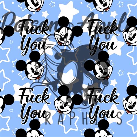 Mickey Mouse fuck you patrón sin costuras Etsy España