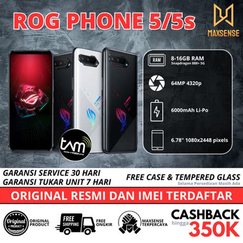 Jual Asus Rog Phone 5 5s Pro 8 128gb 12 256gb 18 512gb Garansi Resmi