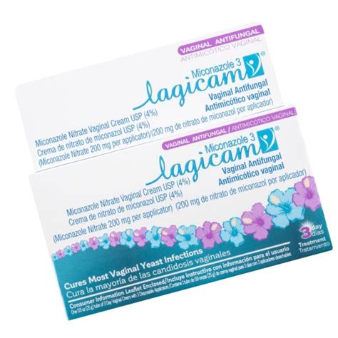 Lagicam Vaginal Yeast Infection Antifungal 3 Day Treatment Cream 0 9