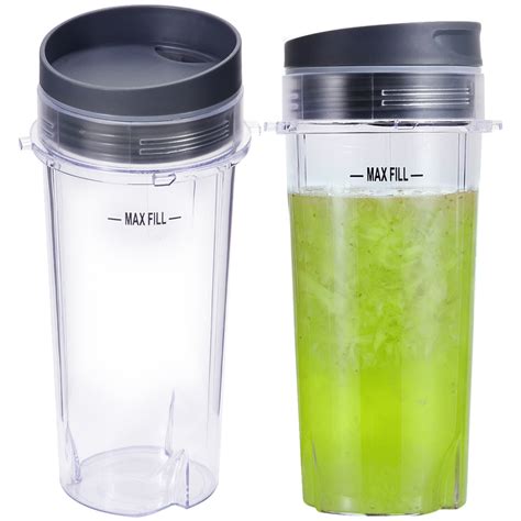 Blendin Pack Of 2 Blender Cups For Ninja Replacement Parts Single Serve Cup Bl770 Bl780 Bl660 16