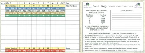 Trail Ridge Golf Course - Course Profile | Course Database