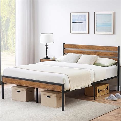 Amazon GarveeHome Full Size Bed Frame With Wood Headboard Strong