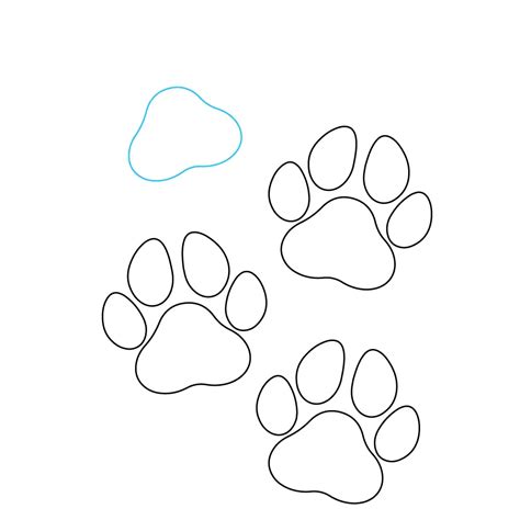 How to Draw A Dog Paw Step by Step