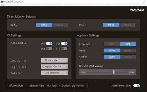 Tascam Us X Hr High Resolution Usb Audio Midi Interface In Out