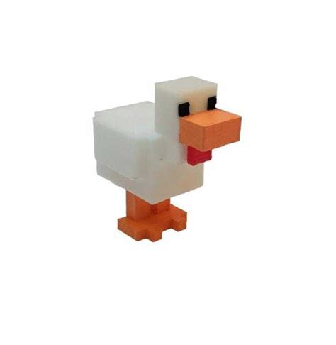 Archivo STL GALLINA MINECRAFT Modelo Imprimible En 3D Para Descargar