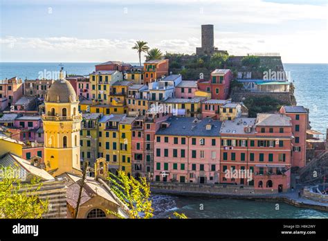 Vernazza Fishing Village Seascape In Five Lands Cinque Terre National