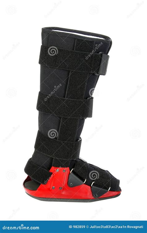 Modern Cast For A Broken Leg Royalty Free Stock Images - Image: 982859