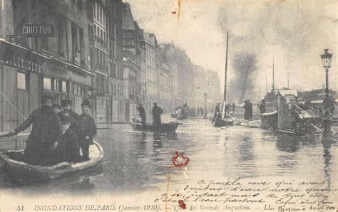 Paris Inondations Quai Des Grands Augustins Paris Cartorum