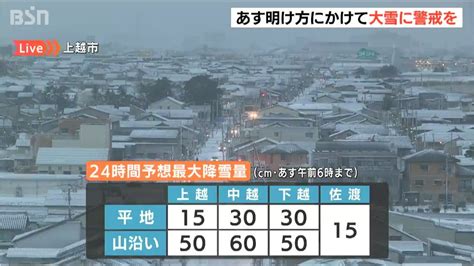 “今季最強寒波” 新潟県内は寒い朝迎える 26日明け方にかけて大雪に警戒を（25日午前6時55分現在） Tbs News Dig