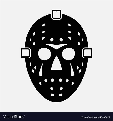 Jason Hockey Mask Flip Up Halloween Silhouette Svg