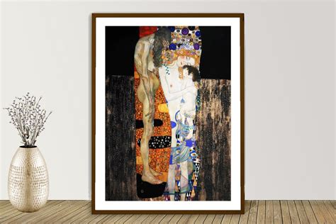 The Three Ages Of A Woman By Gustav Klimt Fine Art Print Etsy