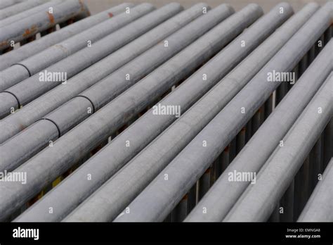 Metal fence barriers Stock Photo - Alamy