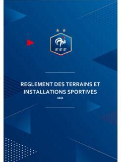 REGLEMENT DES TERRAINS ET INSTALLATIONS SPORTIVES Reglement Des