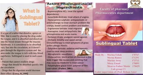 sublingual tablet | PPT