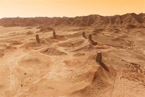 Mars Base In The Gobi Desert In China Stock Photo Image Of Base Mars